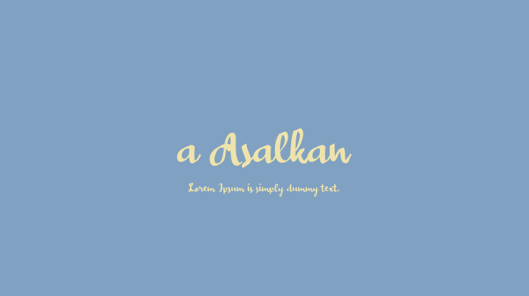a Asalkan Font