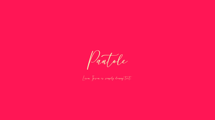 Pantole Font