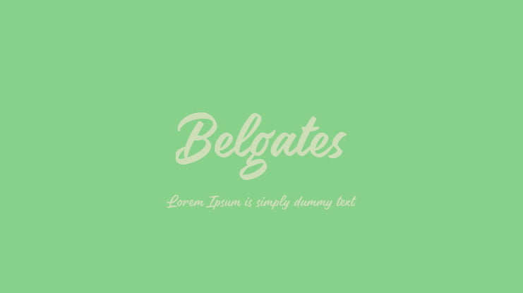 Belgates Font