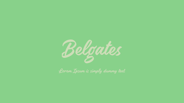 Belgates Font