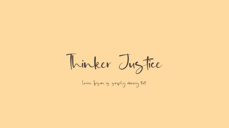 Thinker Justice Font