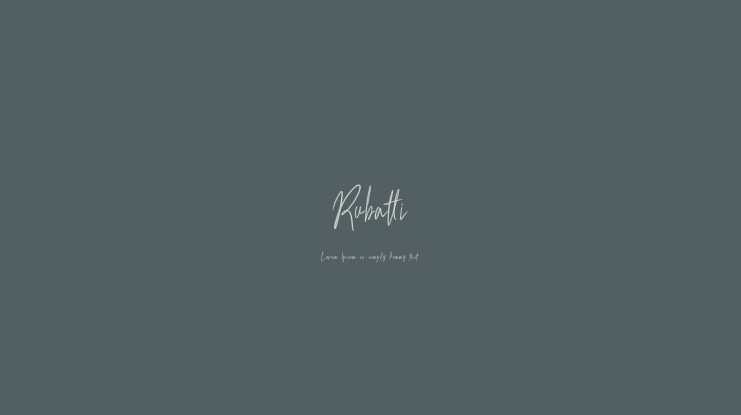 Rubatti Font
