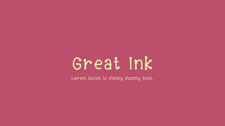Great Ink Font