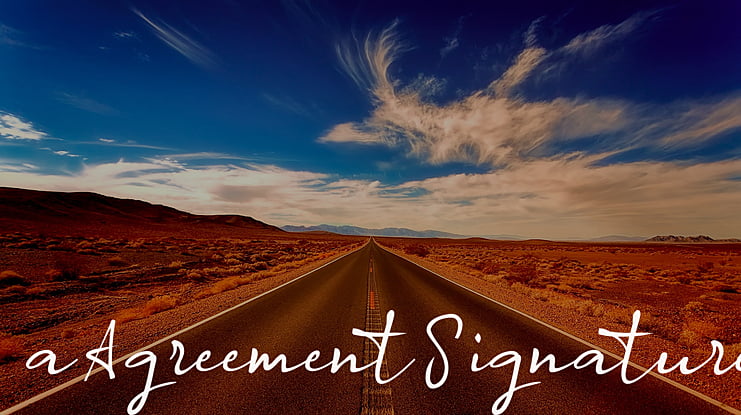 a Agreement Signature Font