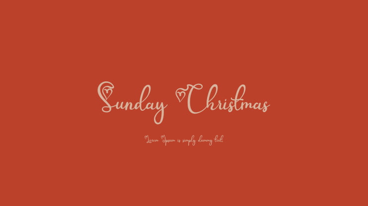 Sunday Christmas Font Family