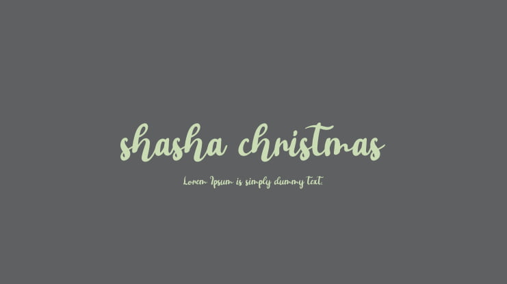shasha christmas Font Family
