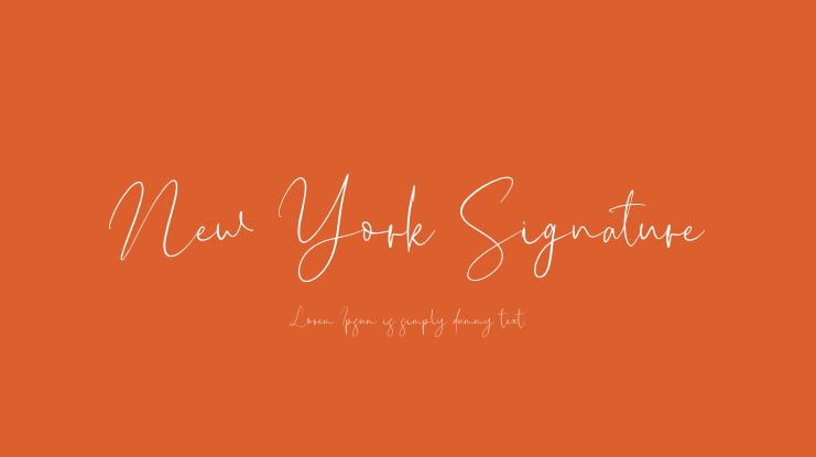 New York Signature Font Family