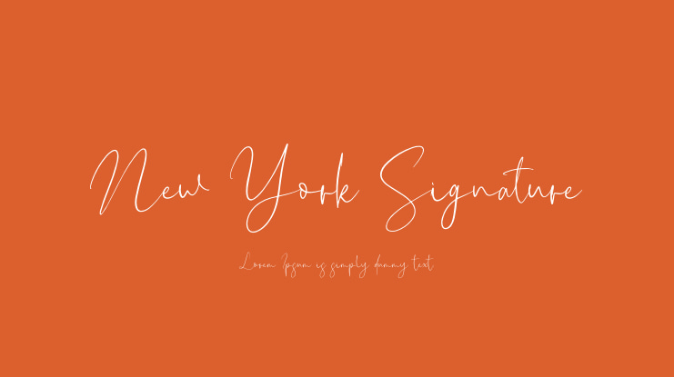 New York Signature Font Family