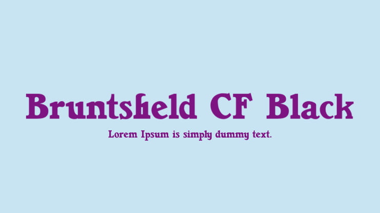 Bruntsfield CF Black Font