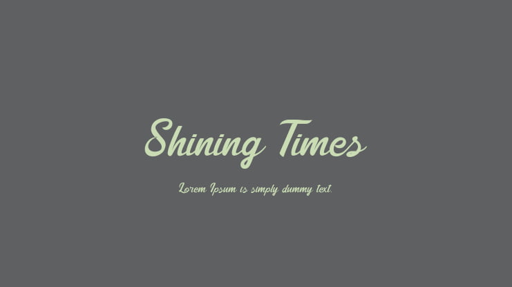 Shining Times Font