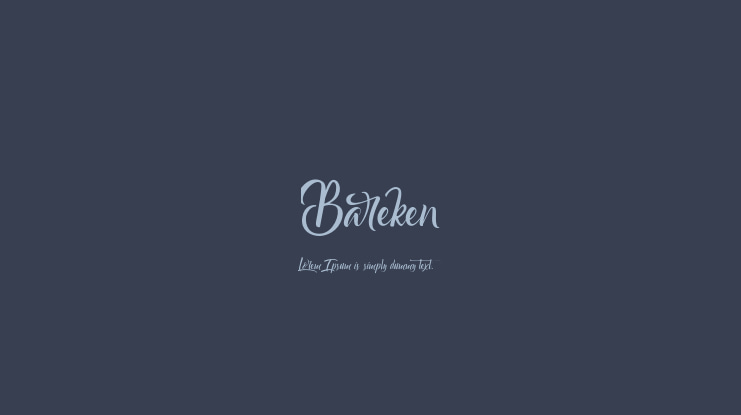 Bareken Font