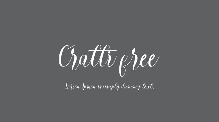 Cratti free Font
