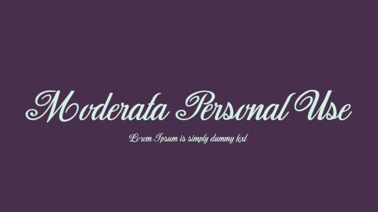 Moderata Personal Use Font