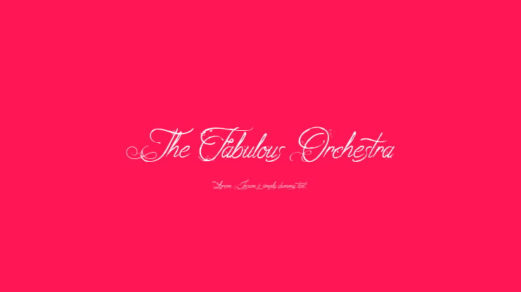 The Fabulous Orchestra Font