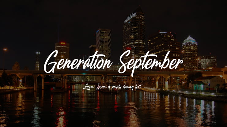 Generation September Font