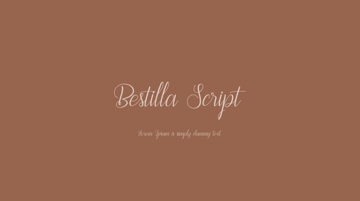 Bestilla Script Font