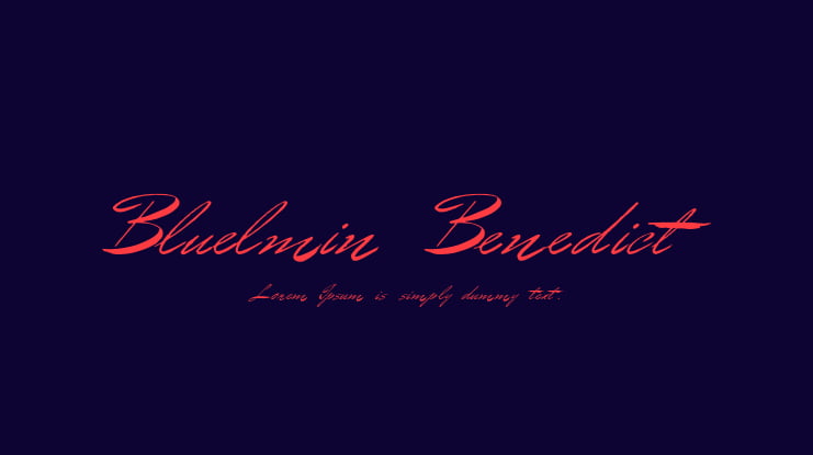 Bluelmin Benedict Font