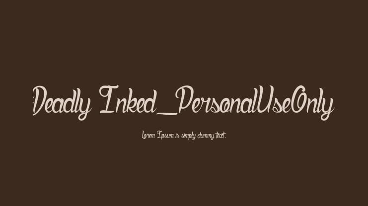 Deadly Inked_PersonalUseOnly Font