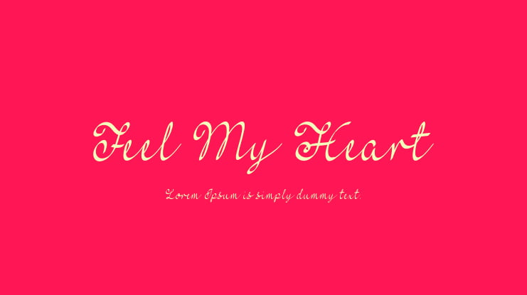 Feel My Heart Font