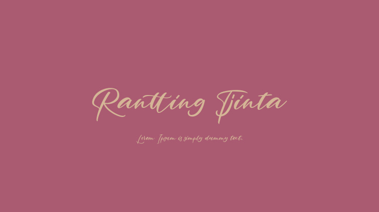 Rantting Tjinta Font