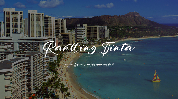 Rantting Tjinta Font