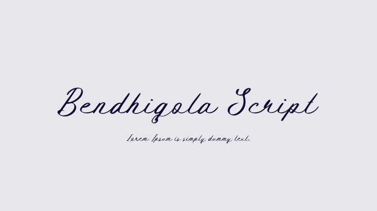 Bendhigola Script Font