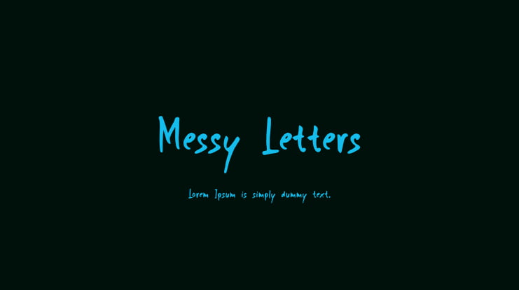 Messy Letters Font