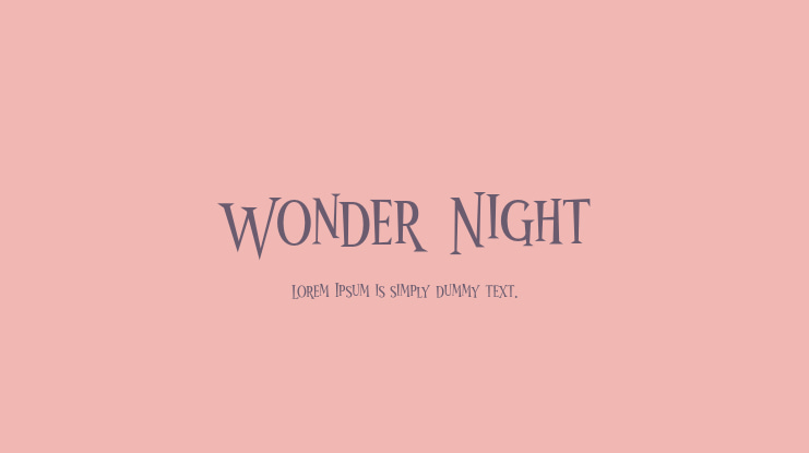Wonder Night Font