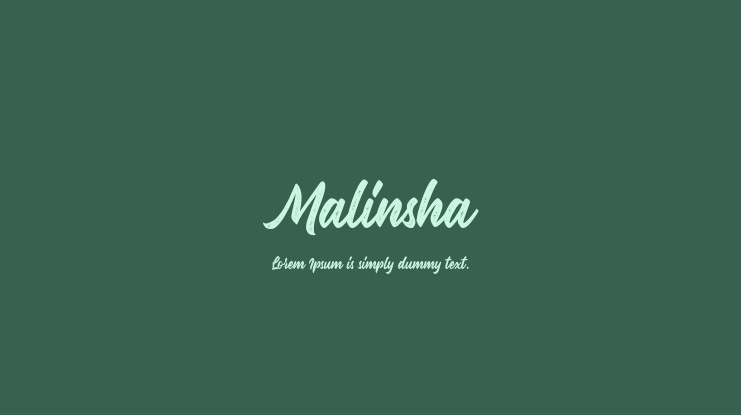 Malinsha Font