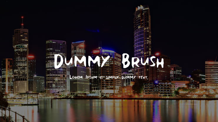Dummy Brush Font