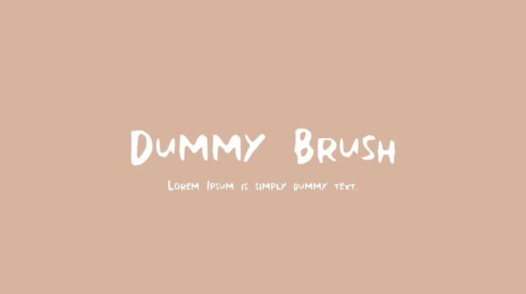 Dummy Brush Font