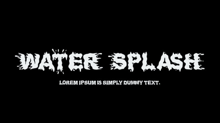 Water Splash Font