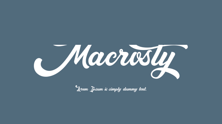 Macrosty Font