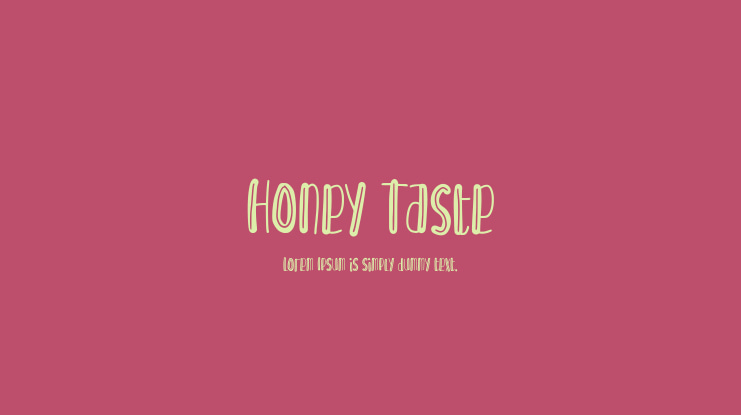 Honey Taste Font