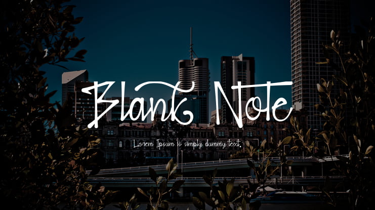 Blank Note Font