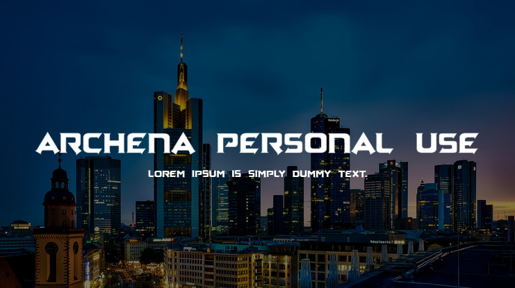 Archena Personal Use Font