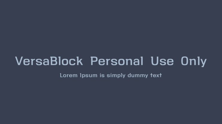 VersaBlock-Personal-Use-Only Font