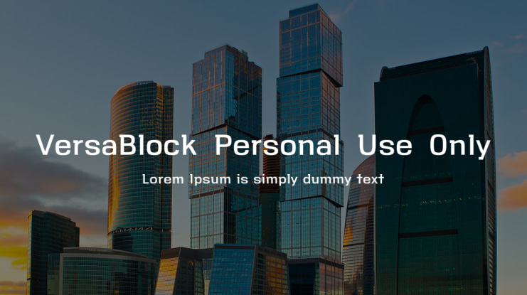VersaBlock-Personal-Use-Only Font