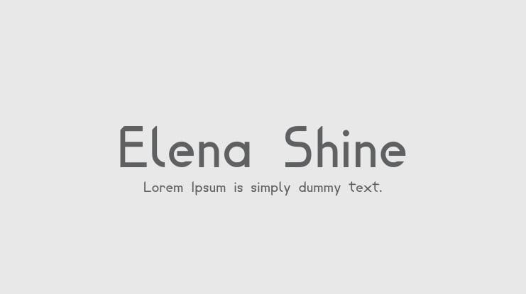 Elena Shine Font