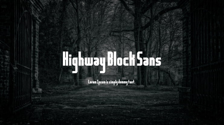 Highway Block Sans Font