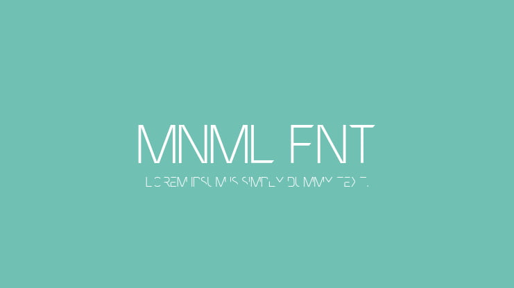 MNML FNT Font