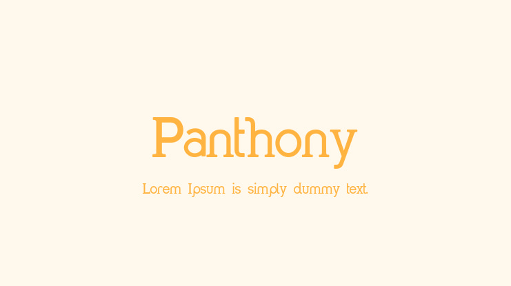 Panthony Font