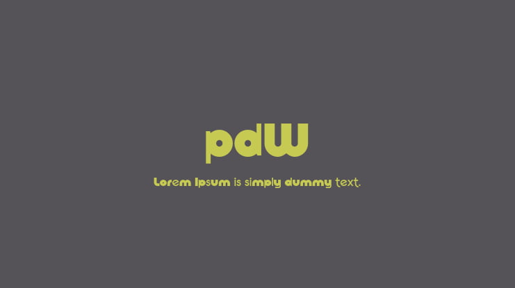 pdW Font
