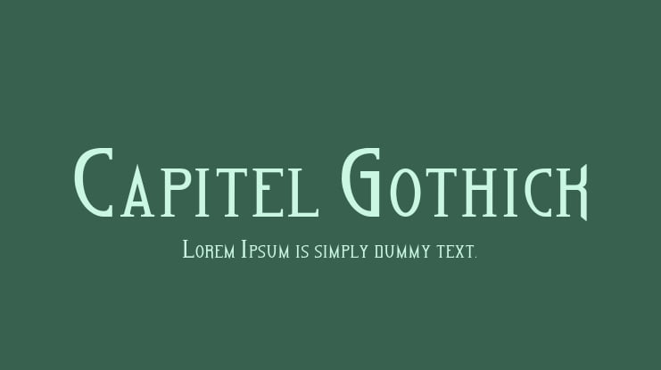 Capitel Gothick Font