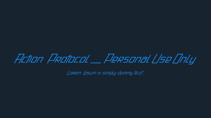 Action Protocol_PersonalUseOnly Font