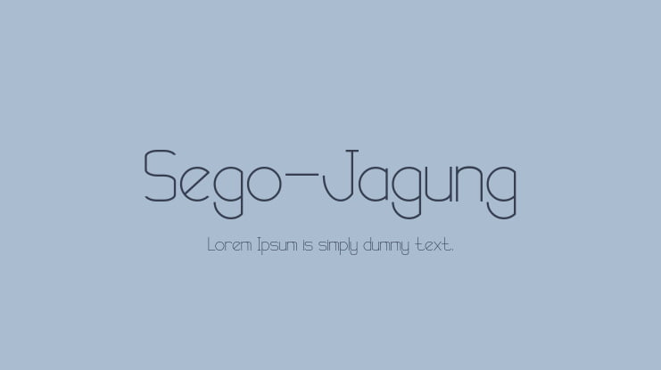 Sego-Jagung Font