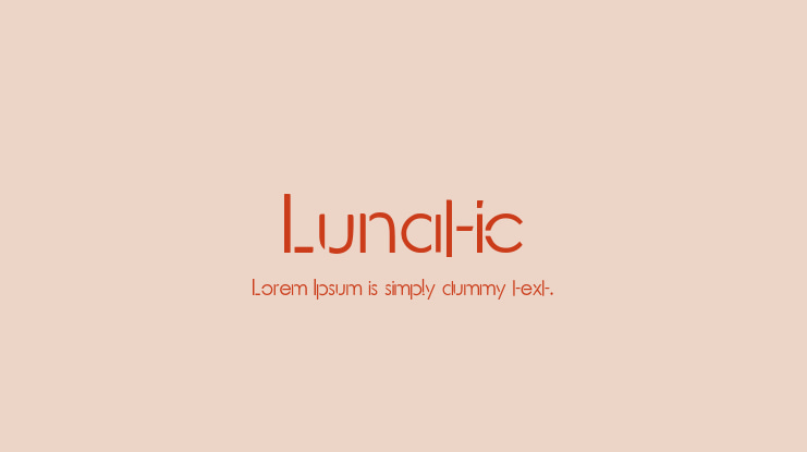 Lunatic Font