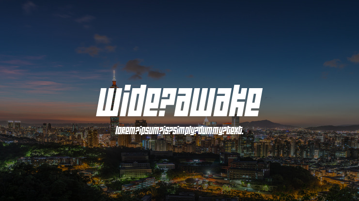 Wide awake Font Family