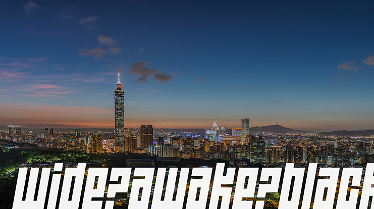 Wide awake Font Family