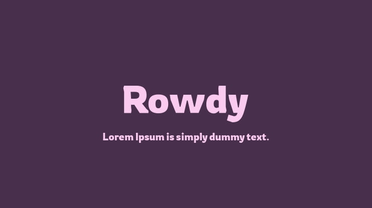 Rowdy Font Family